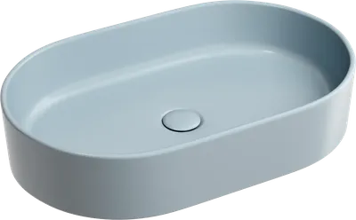 Накладная раковина Ceramicanova Element CN6048MHL 61 матовая серо-голубая, овальная