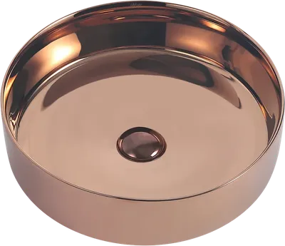 Накладная раковина Abber Bequem AC2109RG 40 розовое золото, круглая, фаянс