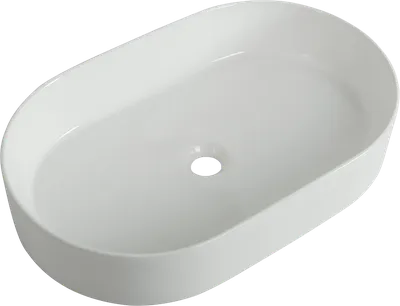 Накладная раковина BelBagno BB1479 61 глянцевая белая, овальная, фаянс