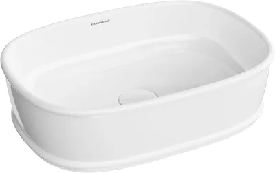 Накладная раковина KERAMA MARAZZI Circo 50 глянцевая белая, овальная, фаянс