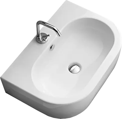 Накладная раковина Kerasan Flo 314201*1 60 белая, с 1 отверстием под смеситель