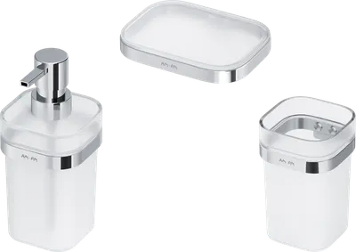 Стакан AM.PM Func A8F34300 хром + Мыльница AM.PM Func A8F34200 хром + Дозатор AM.PM Func A8F36900 хром