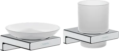 Набор Мыльница Hansgrohe AddStoris 41746000 + Стакан 41749000