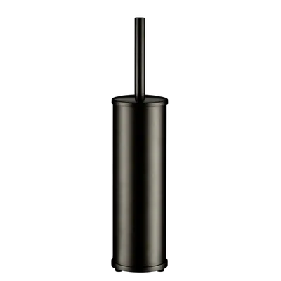 Ершик для унитаза Wasserkraft Wiese K-1027GUN METAL напольный, вороненая сталь, с подставкой