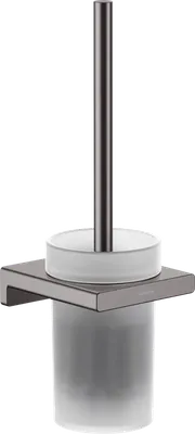 Ершик для унитаза Hansgrohe AddStoris 41752340 настенный, вороненая сталь, с подставкой и держателем