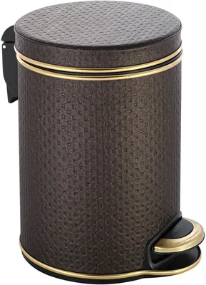 Мусорное ведро Geralis V-PCG-B 5 л, для туалета, золото, коричневое