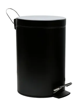 Мусорное ведро Wasserkraft Elbe K-7200 K-635BLACK 5 л, для туалета, для кухни, черное