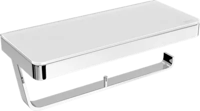 Держатель для туалетной бумаги Lemark Glass line 9721040 настенный, белый, хром