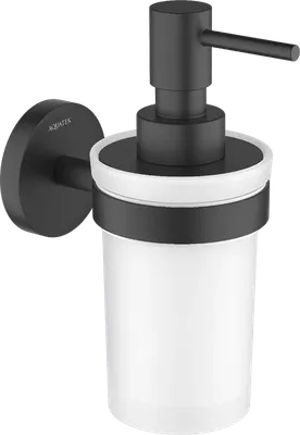 Дозатор для жидкого мыла AQUATEK Европа AQ4105MB настенный, черный