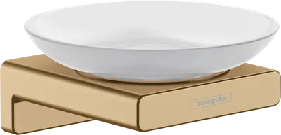 Мыльница Hansgrohe AddStoris 41746140 настенная, стеклянная, бронзовая