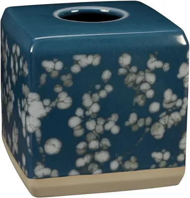 Коробка для салфеток Creative Bath Indigo Blossoms Indigo Blossoms IND58BLU настольная