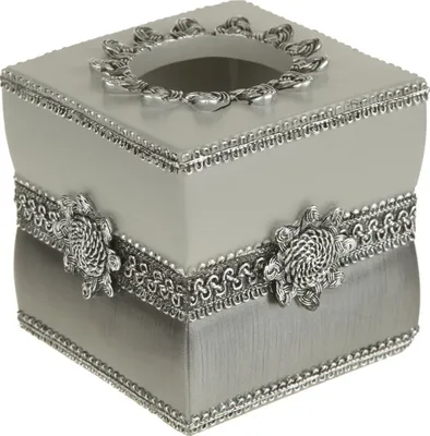 Коробка для салфеток Avanti Braided Medallion Silver 11166E-SLV настольная