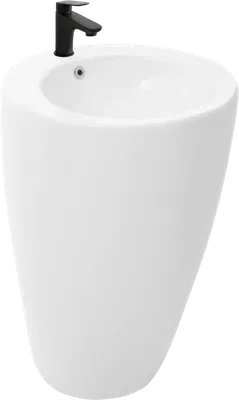 Раковина напольная Weltwasser WW Leerbach 10000008706 4949 GL-WT 49 глянцевая белая, круглая, моноблок, фаянс