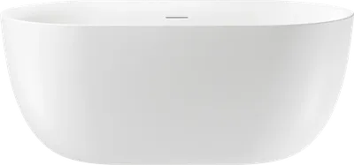 Акриловая ванна Wellsee Chic Riviera 150x80 см, отдельностоящая, белая, овальная, на ножках, со сливом-переливом, с донным клапаном