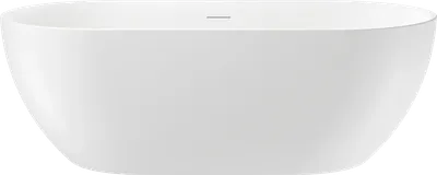 Акриловая ванна Wellsee Chic Riviera 180x85 см, отдельностоящая, белая, овальная, на ножках, со сливом-переливом, с донным клапаном, фурнитура белая