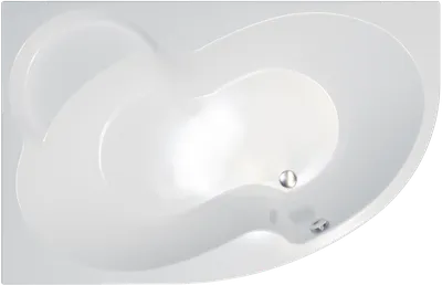 Акриловая ванна Triton Мари R 170x110 см, угловая, левая, пристенная, белая, асимметричная, с каркасом