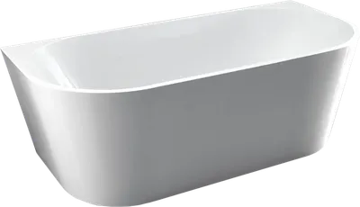 Акриловая ванна Vincea VBT-421-1800 180x80 см, пристенная, белая, овальная, на ножках, со сливом-переливом