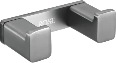 Крючок Rose RG1821T матовый серый, на шурупах