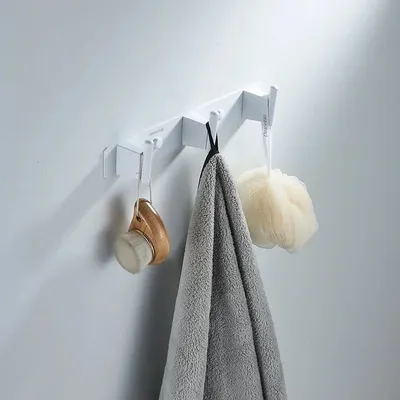 Крючки для ванной и кухни / планка с 3 крючками Shevanik SG5731C, белый