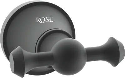 Крючок Rose RG1921H черный, на шурупах