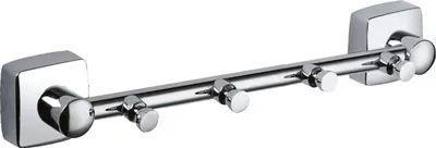 Крючок Fixsen Kvadro FX-61305-4 глянцевый хром, на шурупах