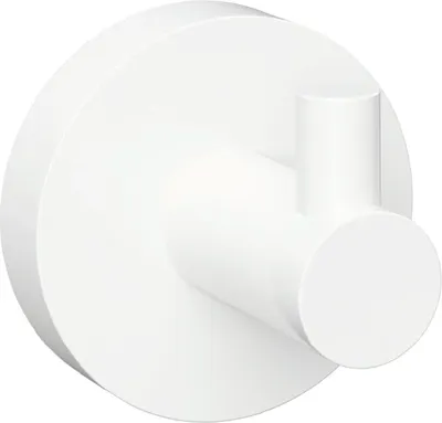 Крючок Bemeta White 104106024 глянцевый белый, на шурупах