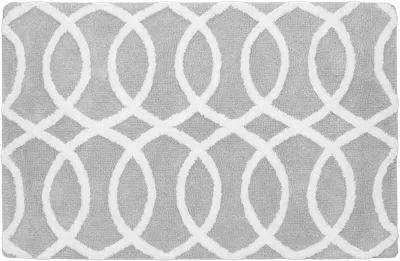Коврик Fora Создавая мечты FOR-DA051GR 80x50 см, для ванной, белый, серый, рисунок