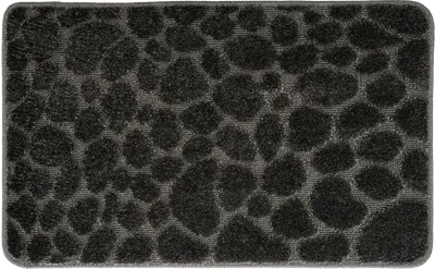 Коврик Fora Stone Black FOR-PP-STN50-80BL 80x50 см, для ванной, черный