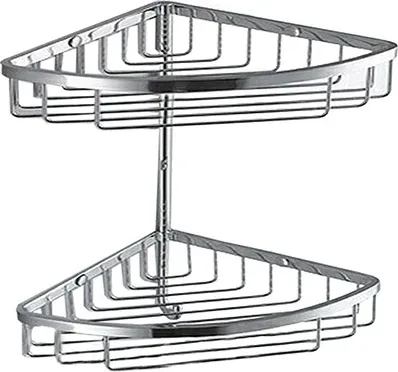 Полка для душа Colombo Design Angolari B9604.000 угловая, подвесная, глянцевый хром, с крючком