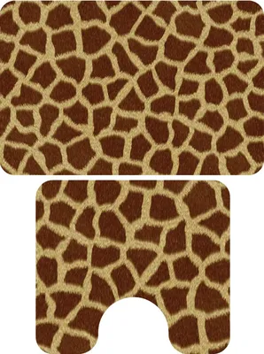 Комплект ковриков Veragio Carpet VR.CPT-7200.08 Giraffa 68x45 см, для туалета, рисунок, коричневый