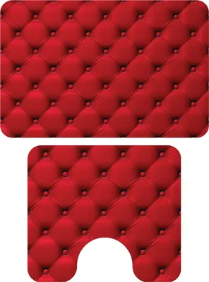 Комплект ковриков Veragio Carpet VR.CPT-7200.02 Bordo 68x45 см, для туалета, красный
