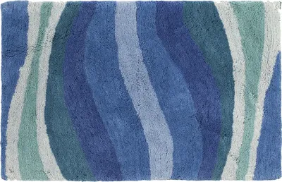 Коврик Creative Bath Wavelength R1251BLU 86x53 см, для ванной, синий