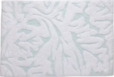 Коврик Kassatex Foglia Clearwater Blue 76x51 см, для ванной, голубой, рисунок