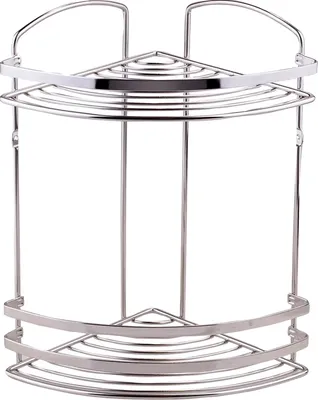 Полка для душа Tekno-tel BK082SSM угловая, подвесная, матовый хром