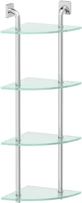Полка для душа Ellux Avantgarde AVA 056 угловая, подвесная, глянцевый хром