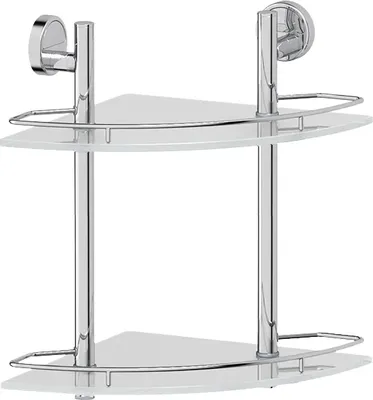 Полка для душа FBS Luxia LUX 072 угловая, подвесная, глянцевый хром